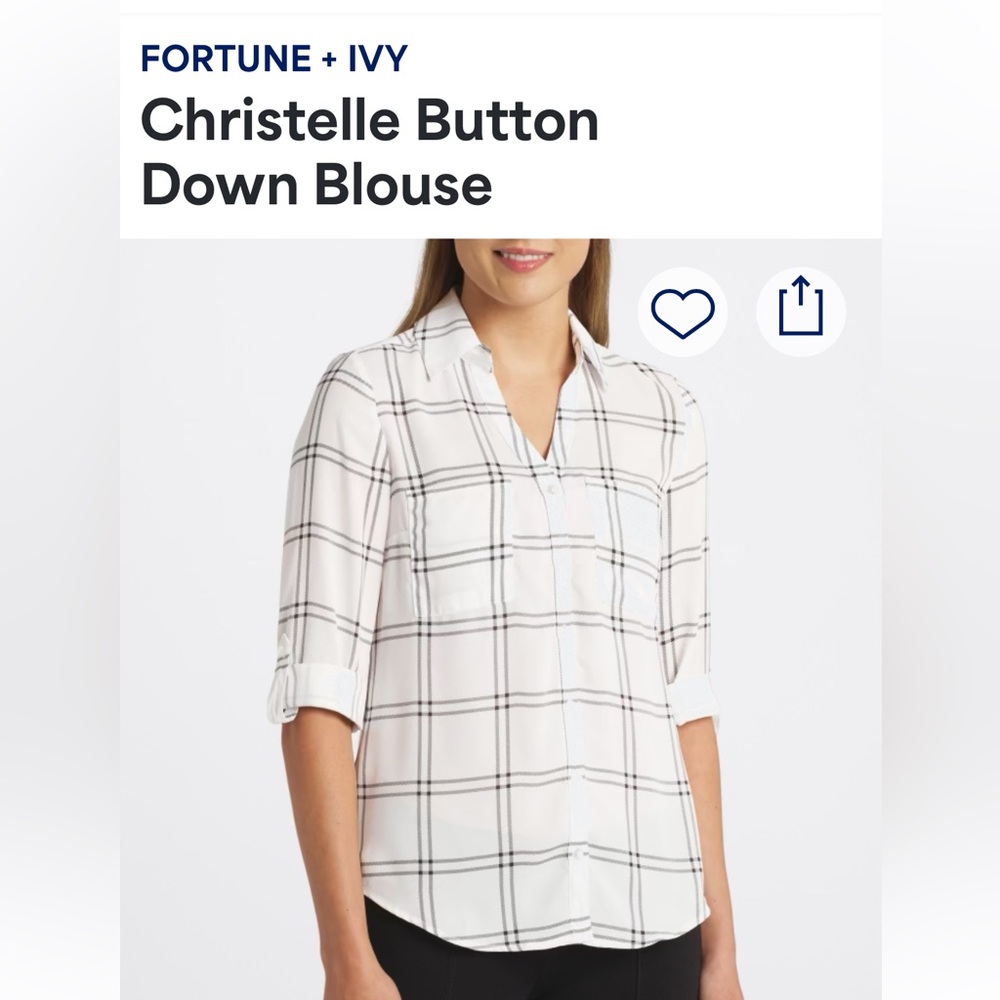 Fortune + Ivy Christelle button down blouse